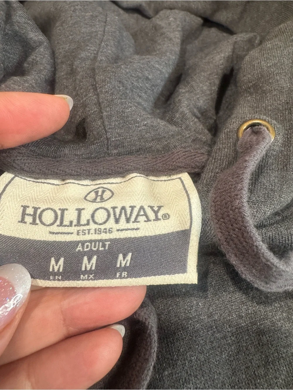 Holloway Men's Gray & White Pullover Hoodie